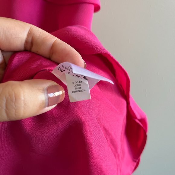 NEW J.Crew‎ Mini Dress Hot Pink Spaghetti Strap Flounce Ruffle - Picture 8 of 13